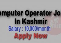 computer operator jobs in kashmir Salary Showroom