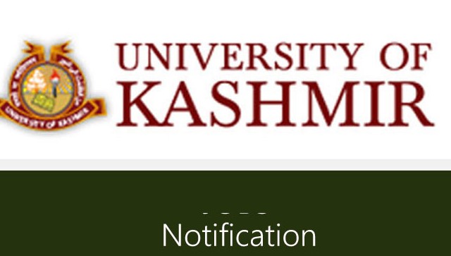 Kashmir University Online Examination Forms: Notification