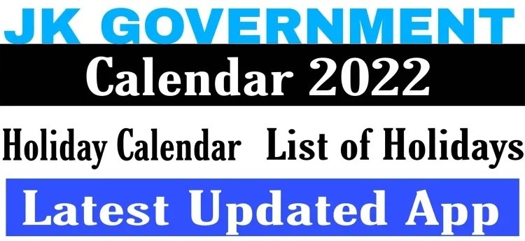 JK government calendar 2022 pdf Download App List of holidays 2022 Holiday calendar