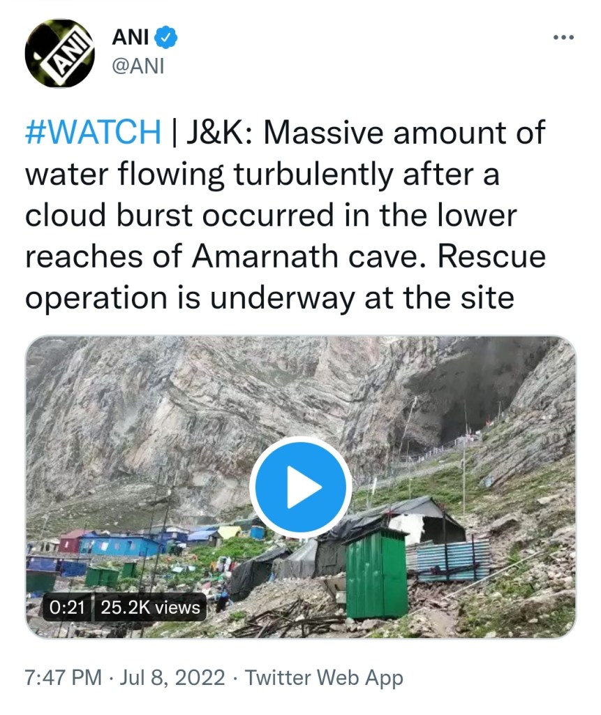 Amarnath Yatra floods news update Jammu Kashmir