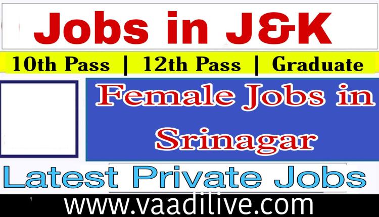 Private school jobs in Srinagar female jobs in Srinagar 2022