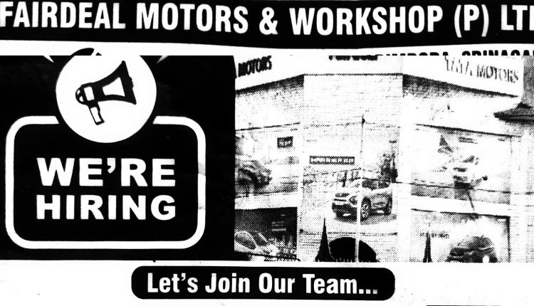 Fairdeal motors srinagar Jobs
