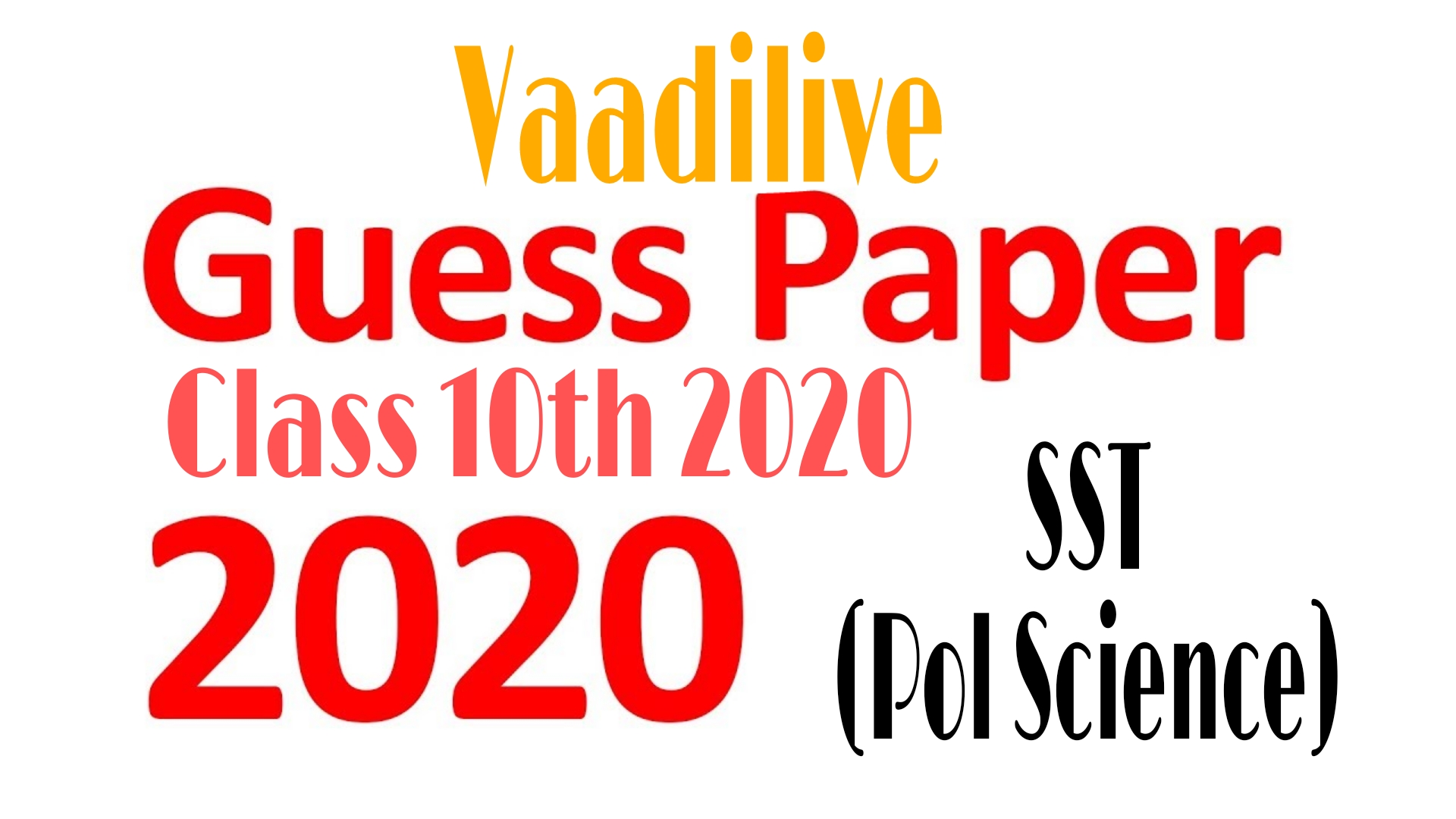 JKBOSE Class 10th SST Civics Guess Paper 2020 | Download Now