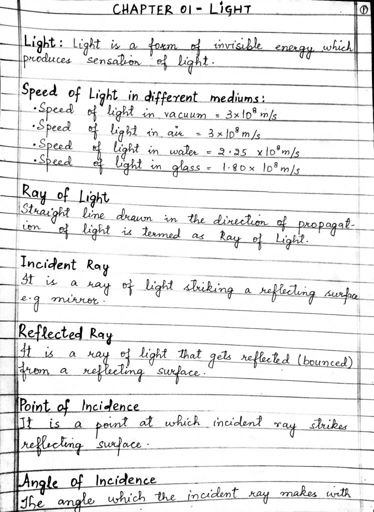 JKBOSE Class 10th Science Notes Handwritten Download Pdf Physics Chemistry Biology
