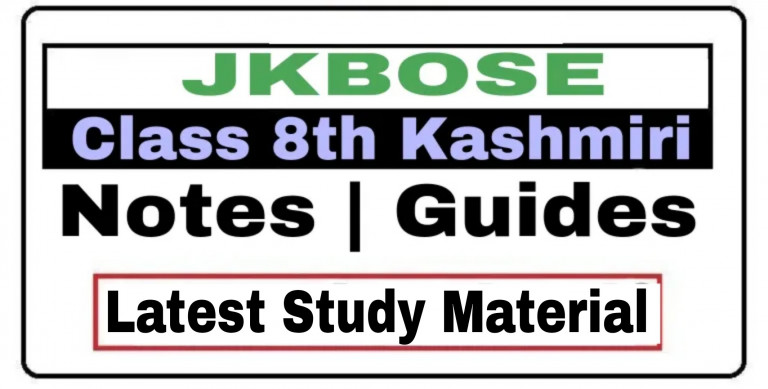 JKBOSE Class 8th Kashmiri Solutions PDF | Guide | Download