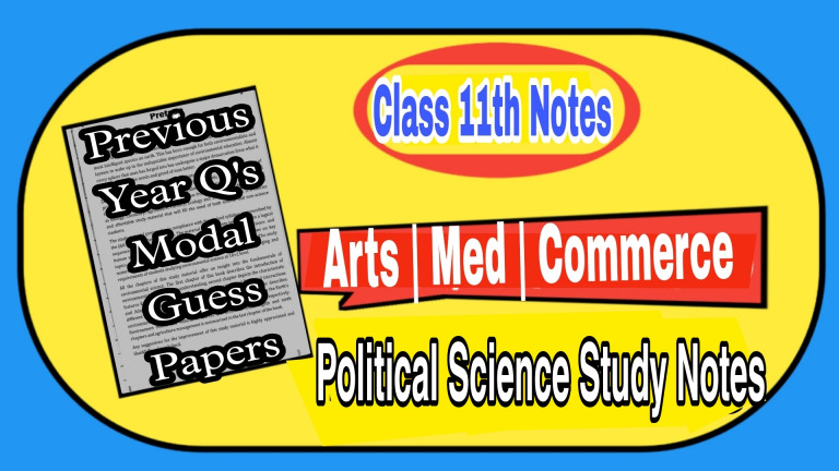 Political Science Notes for Class 11 PDF | JKBOSE | NCERT Syllabus