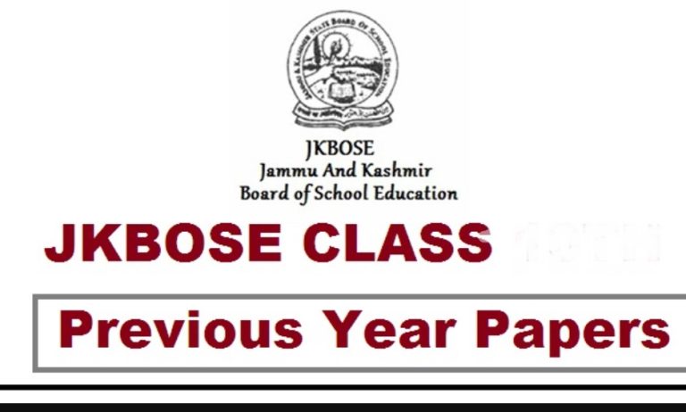 JKBOSE Previous Year Question Papers