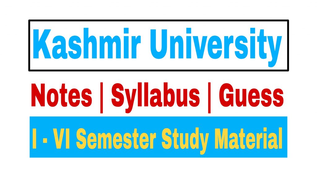 Download 2nd Semester Notes of Kashmir University in pdf format for all subjects like English, Urdu, Political Science, History, Physics, Chemistry