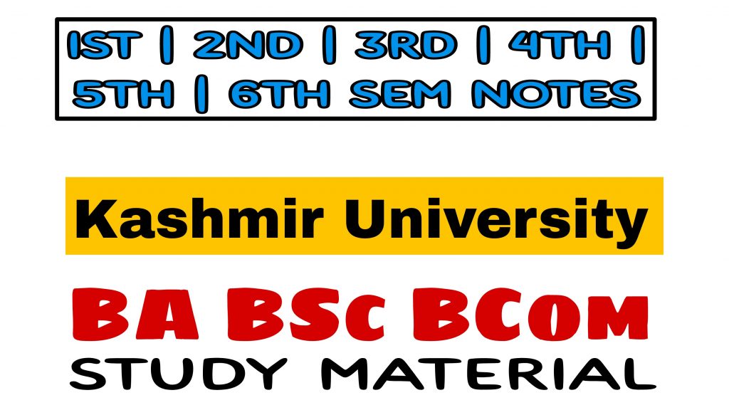 Download BA Sociology Semester Notes of Kashmir University. Access various notes of Ist, 2nd, 3rd, 4th, 5th and 6th semesters from the download